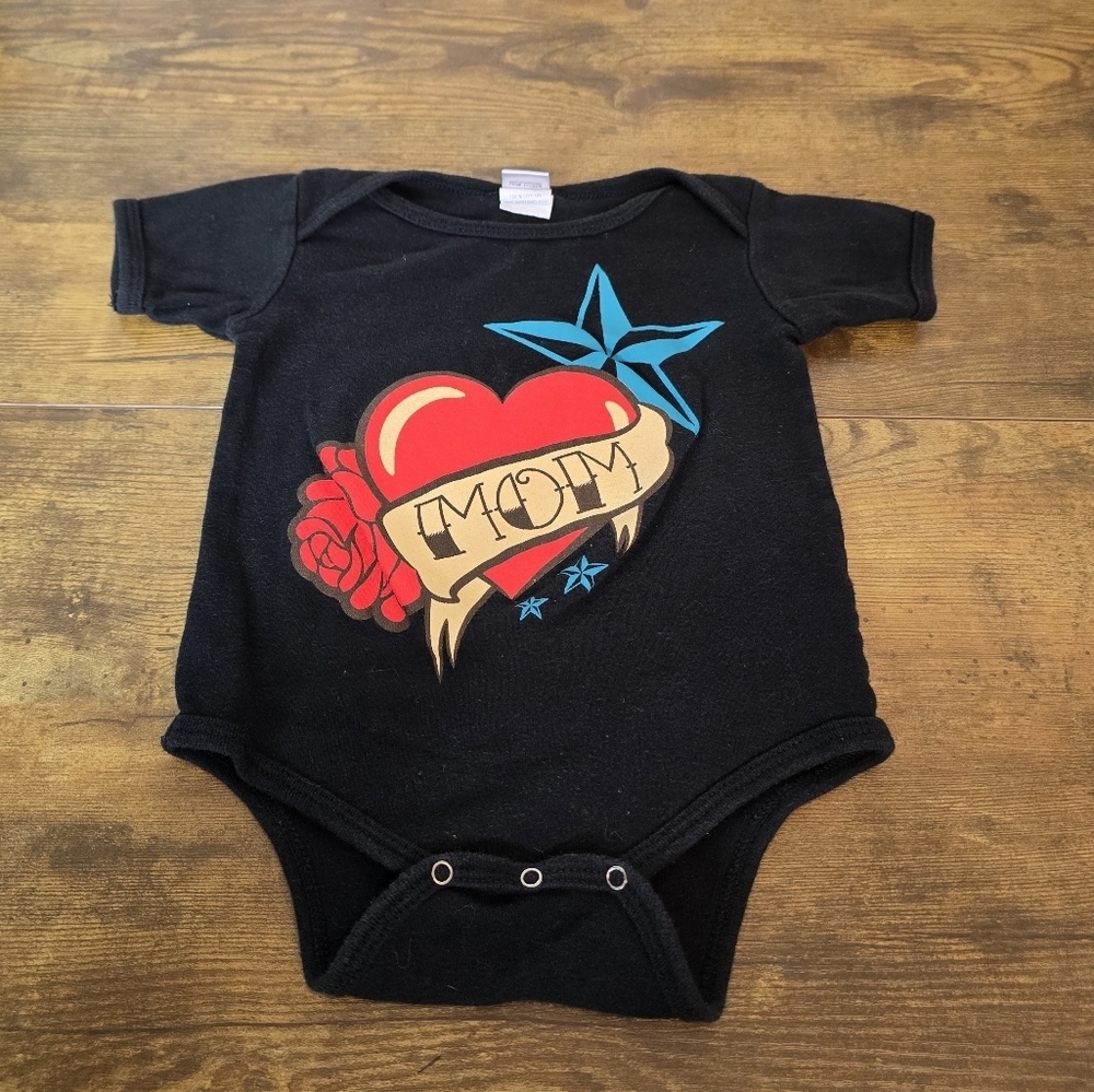 Loungefly Baby Onesie with Mom Tattoo Graphic Size 18-24 Months